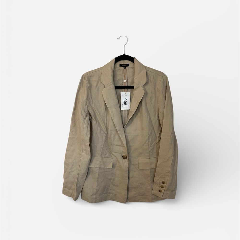 Quince Women’s 100% European Linen Blazer in Driftwood Sz S NWT